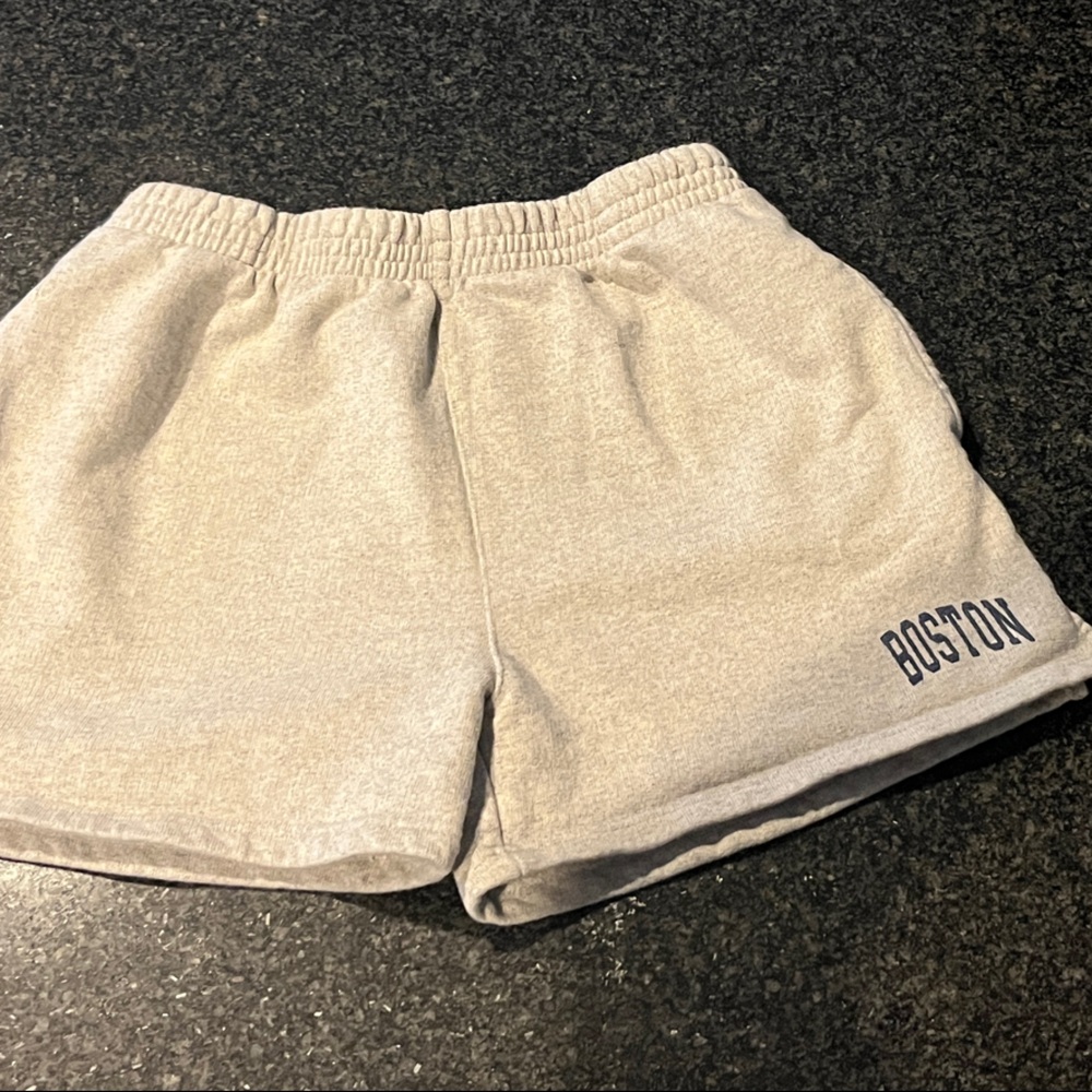 John Galt one size gray 'Boston' Elastic Waist Sweat Shorts